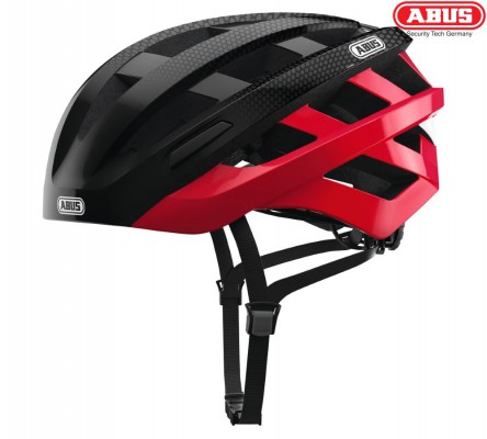 Велошлем ABUS In-Vizz Ascent red comb