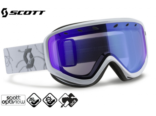 Лыжная маска Scott Capri white silver