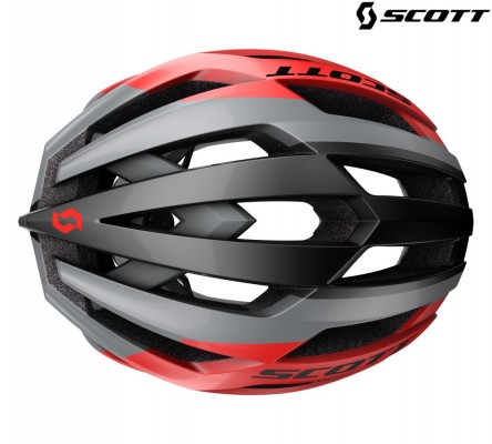 Велосипедный шлем Scott Arx red/stellar grey