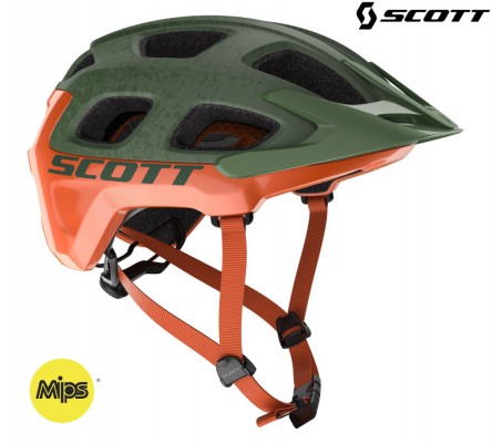 Велосипедная каска Scott Vivo Plus metal green/orange
