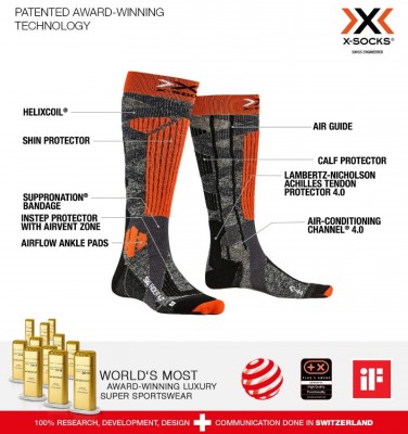 X-Socks Ski Rider 4.0 оранжевые