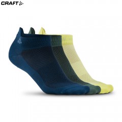 Комплект летних термоносков Craft Greatness Shaftless 3-Pack Sock 1906059 синий лайм