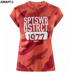 Женская футболка Craft District Clean Tee 1907202 красная